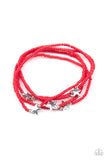 Paparazzi Pretty Patriotic - Red - Veronica's Jewelry Paradise, LLC