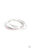 Paparazzi Prismatic Pizazz - Pink Gossamer Crystal-like Bracelet