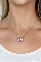 Paparazzi Pristinely Prestigious - Pink Gem Necklace