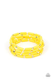 Paparazzi Radiantly Retro - Yellow - Veronica's Jewelry Paradise, LLC