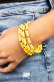 Paparazzi Radiantly Retro - Yellow - Veronica's Jewelry Paradise, LLC