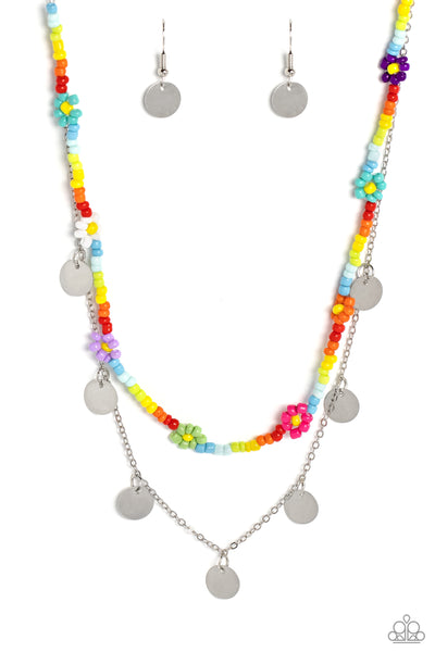 Paparazzi Rainbow Dash - Multi Floral Necklace