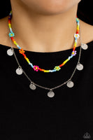 Paparazzi Rainbow Dash - Multi Floral Necklace