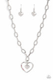 Paparazzi Refulgent Romance - Pink Heart Necklace