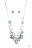 Paparazzi Rhinestone River - Blue Neckacle