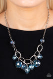 Paparazzi Rhinestone River - Blue Neckacle
