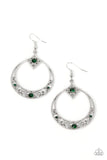 Paparazzi Royal Resort - Green Earrings