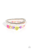 Paparazzi Run a SMILE - Purple Yellow Smiley Face Bracelets