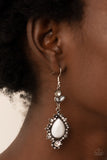 Paparazzi SELFIE-Esteem - White Earrings