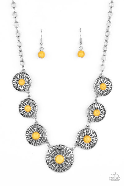 Paparazzi Sahara Solar Power - Yellow - Veronica's Jewelry Paradise, LLC