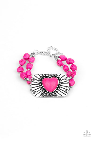 Paparazzi Sandstone Sweetheart - Pink - Veronica's Jewelry Paradise, LLC