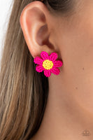 Paparazzi Sensational Seeds - Pink Seed Bead Petals Earrings