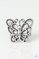 Paparazzi Sky High Butterfly - Silver - Veronica's Jewelry Paradise, LLC