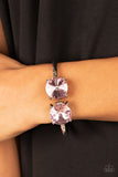 Paparazzi Spark and Sizzle - Pink Oversized Rhinestone Bracelet