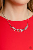 Paparazzi Sparkly Suitor - White Heart Necklace