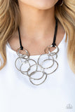 Paparazzi Spiraling Out of COUTURE - Silver - Veronica's Jewelry Paradise, LLC