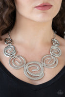 Paparazzi Statement Swirl- Silver - Veronica's Jewelry Paradise, LLC