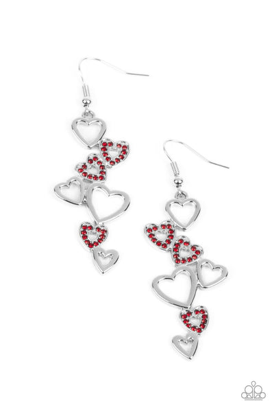 Paparazzi Sweetheart Serenade - Red Earrings