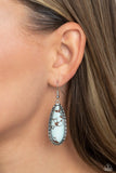 Paparazzi TEARDROP-Dead Dynasty - Blue Marbled Earrings