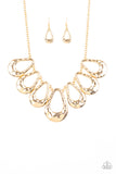 Paparazzi Teardrop Envy - Gold - Veronica's Jewelry Paradise, LLC