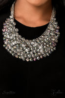 Paparazzi Zi Necklace Collection 2022 The Tanger - Crystal-Like Beads Iridescent or hypnotic Oil Spill finish Necklace