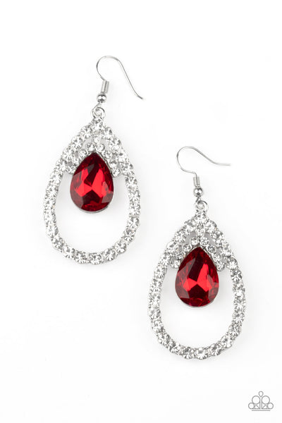 Paparazzi Trendsetting Twinkle Red Teardrop - Veronica's Jewelry Paradise, LLC