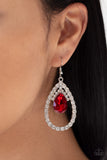 Paparazzi Trendsetting Twinkle Red Teardrop - Veronica's Jewelry Paradise, LLC