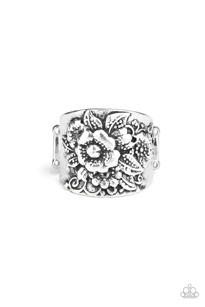 Paparazzi Tropical Bloom - Silver - Veronica's Jewelry Paradise, LLC