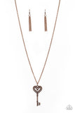 Paparazzi Unlock My Heart - copper - Veronica's Jewelry Paradise, LLC