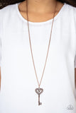 Paparazzi Unlock My Heart - copper - Veronica's Jewelry Paradise, LLC