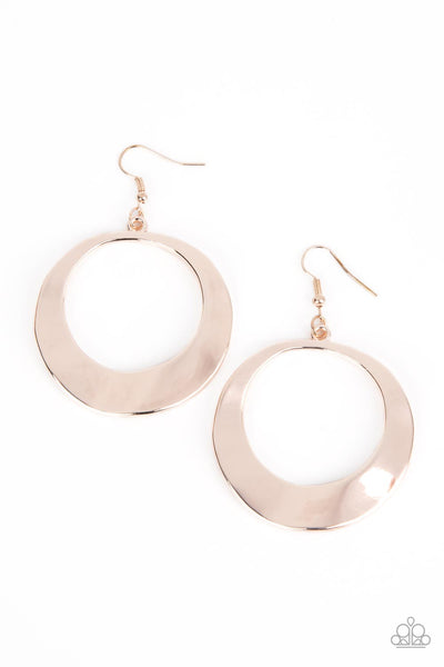 Paparazzi Urban Eclipse - Rose Gold Earrings