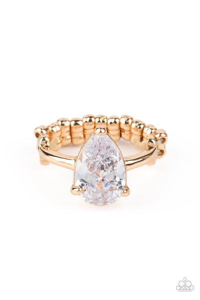 Paparazzi Vintage Engagement - Gold - Veronica's Jewelry Paradise, LLC