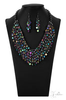 Paparazzi Vivacious Zi necklace Oil Spill Beads and GunMetal - Veronica's Jewelry Paradise, LLC