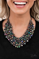 Paparazzi Vivacious Zi necklace Oil Spill Beads and GunMetal - Veronica's Jewelry Paradise, LLC