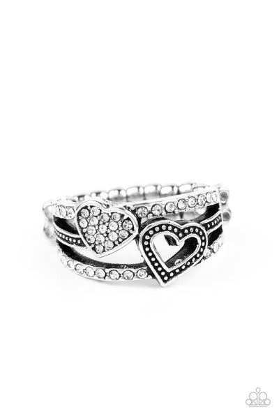 Paparazzi You Make My Heart BLING - White - Veronica's Jewelry Paradise, LLC