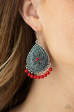 Paparazzi Blossoming Teardrops - Red - Veronica's Jewelry Paradise, LLC