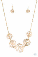 Paparazzi Rosy Rosette- Gold - Veronica's Jewelry Paradise, LLC