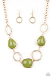 Paparazzi Haute Heirloom Green-Necklace - Veronica's Jewelry Paradise, LLC