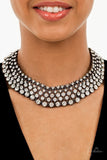 Paparazzi ZI COLLECTION 2022 Undeniable- Brass Rhinestone Necklace